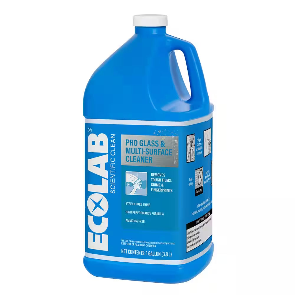 1 Gal. Ammonia-Free Pro Glass Cleaner and Multi-Surface Cleaner Spray Bottle for Windows and Mirrors