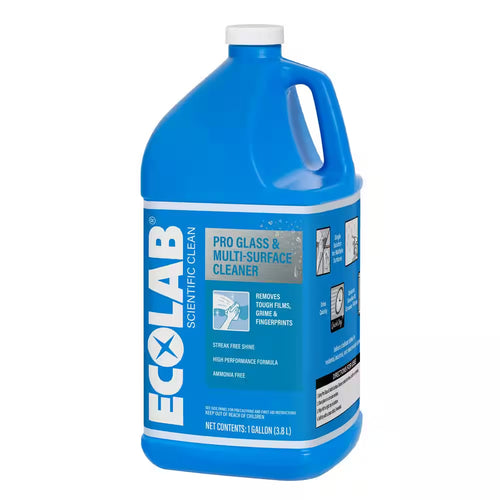 1 Gal. Ammonia-Free Pro Glass Cleaner and Multi-Surface Cleaner Spray Bottle for Windows and Mirrors
