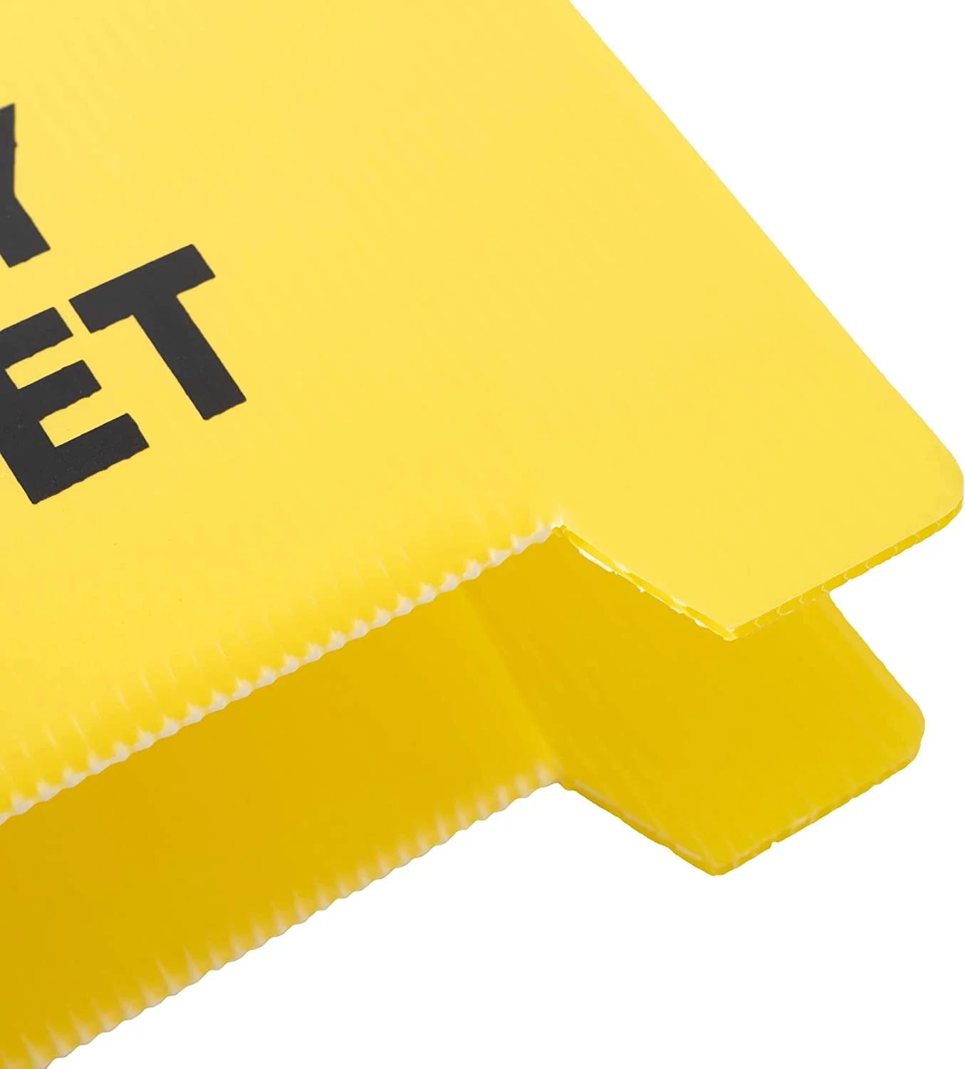 MATTHEW CLEANING 25'' Industrial Wet Floor Sign 3 Pack 2-Sided Durable Corrugated Plastic Birght Yellow Multilingual Warning Signs Commercial Caution Wet Fold-Out Floor Signs for Indoors