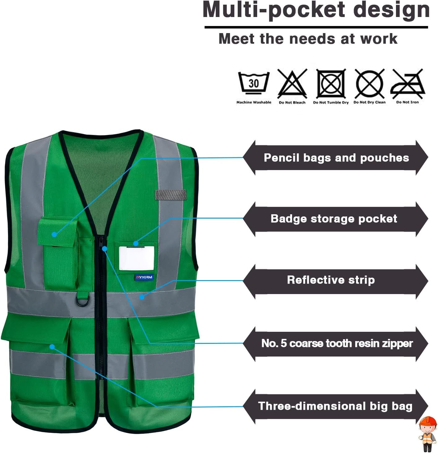 Reflective Vest Green