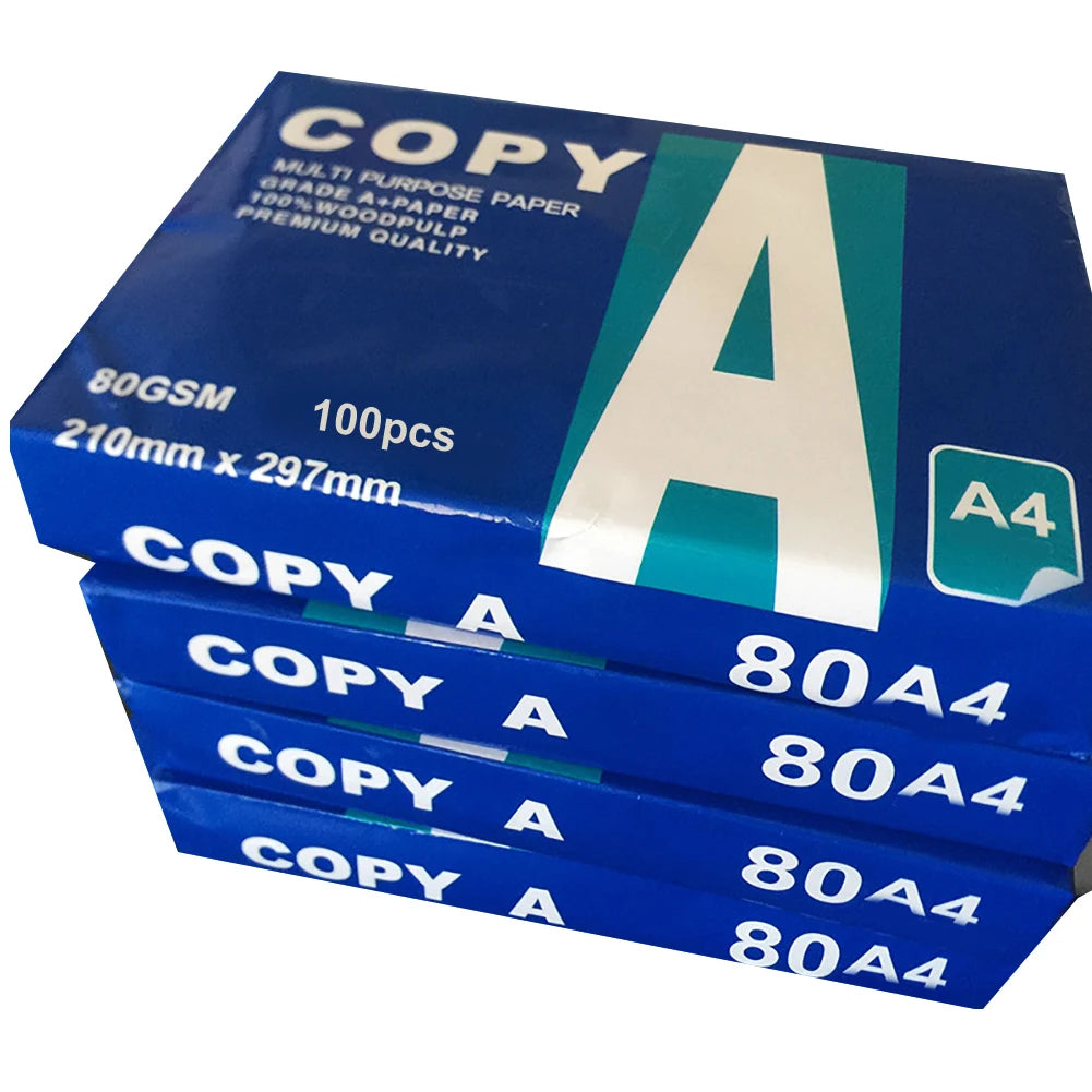 100Pcs A4 Office Printing Paper Multifunction Crafts Arts Printer A4 Copy Paper Office School Supplies