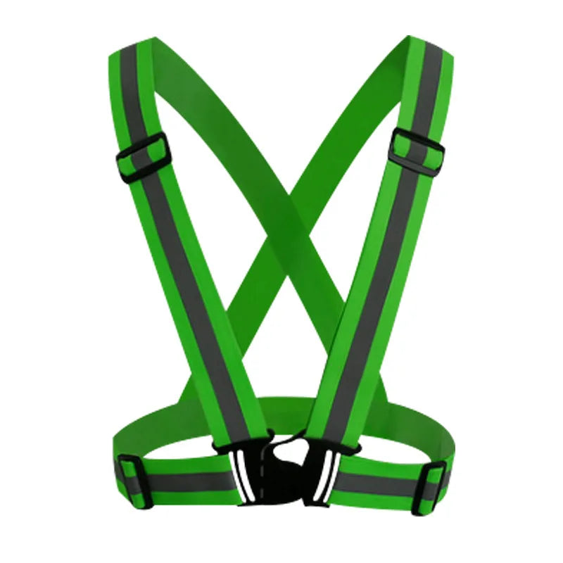Adjustable Safety Vest Highlight Reflective Straps Safety Jacket Night Work Running Riding Clothing Elastic Band