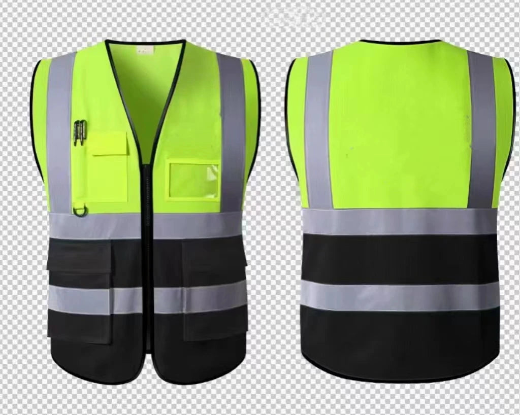Reflective Safety Vest High Visibility Blank XXXL Motorcycle Jacket Safety Vest Fluorescent Signal for Men Woman