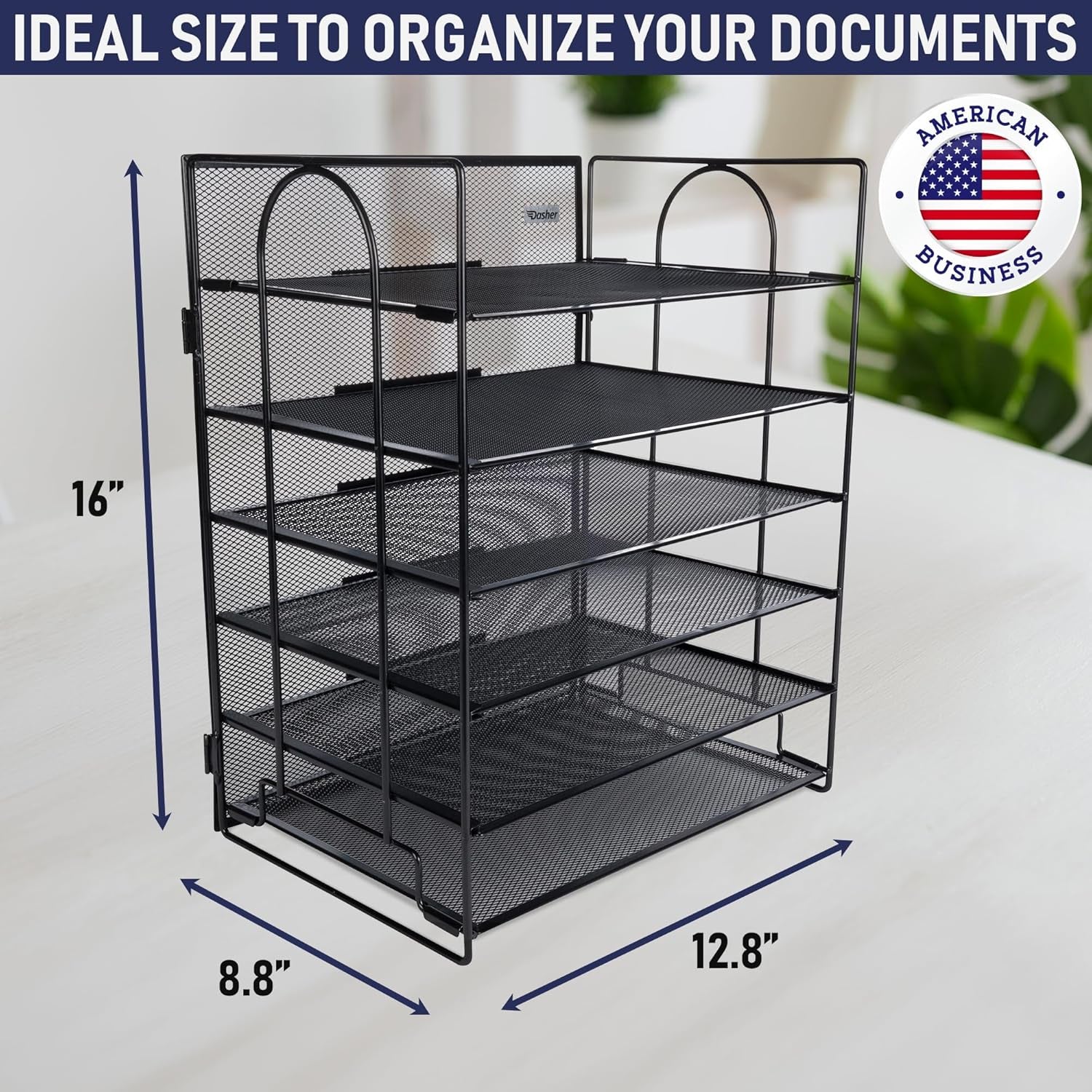 Desk Organizer with 6 Tiers, Paper Tray for Office Supplies, Letters, Billls, Folders, Files, Binders. Desk Organizers and Accessories for Home, Workspace, School. Office Organization with Style
