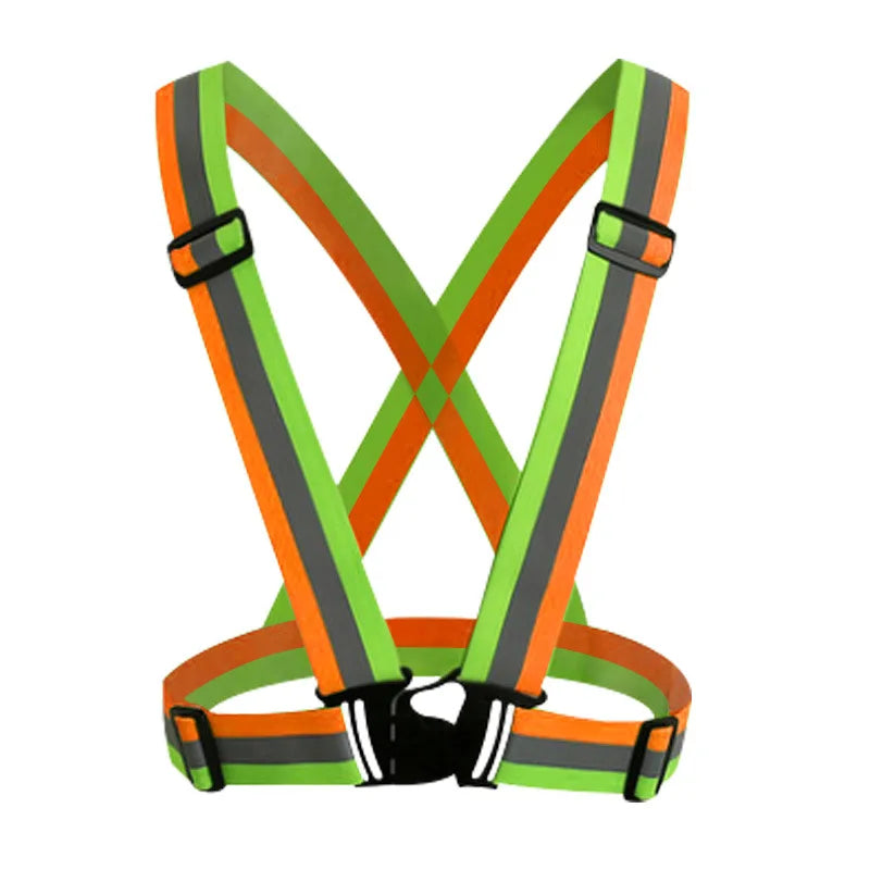 Adjustable Safety Vest Highlight Reflective Straps Safety Jacket Night Work Running Riding Clothing Elastic Band