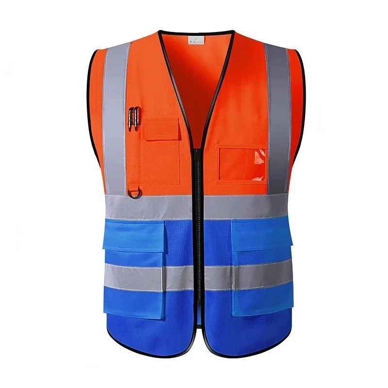 Reflective Safety Vest High Visibility Blank XXXL Motorcycle Jacket Safety Vest Fluorescent Signal for Men Woman