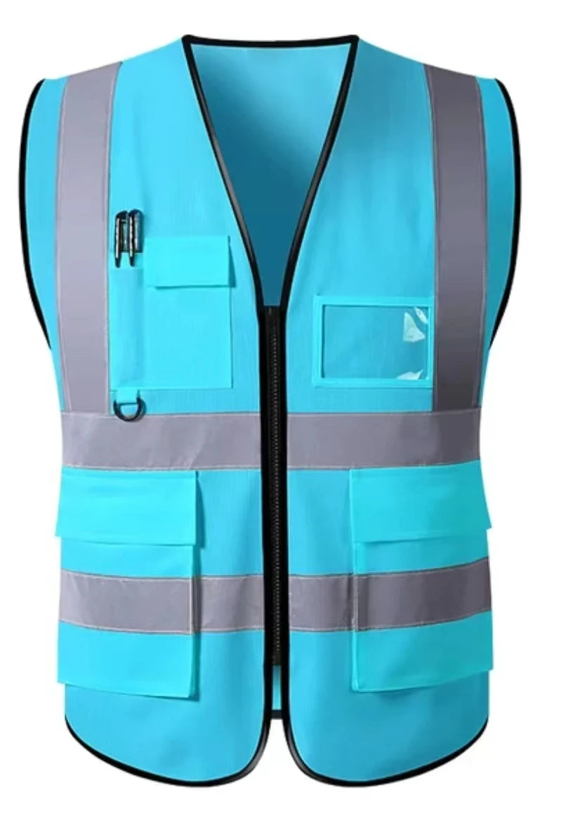 Reflective Safety Vest High Visibility Blank XXXL Motorcycle Jacket Safety Vest Fluorescent Signal for Men Woman
