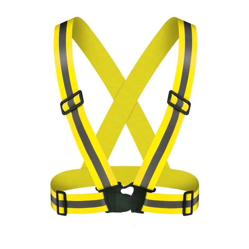 Adjustable Safety Vest Highlight Reflective Straps Safety Jacket Night Work Running Riding Clothing Elastic Band