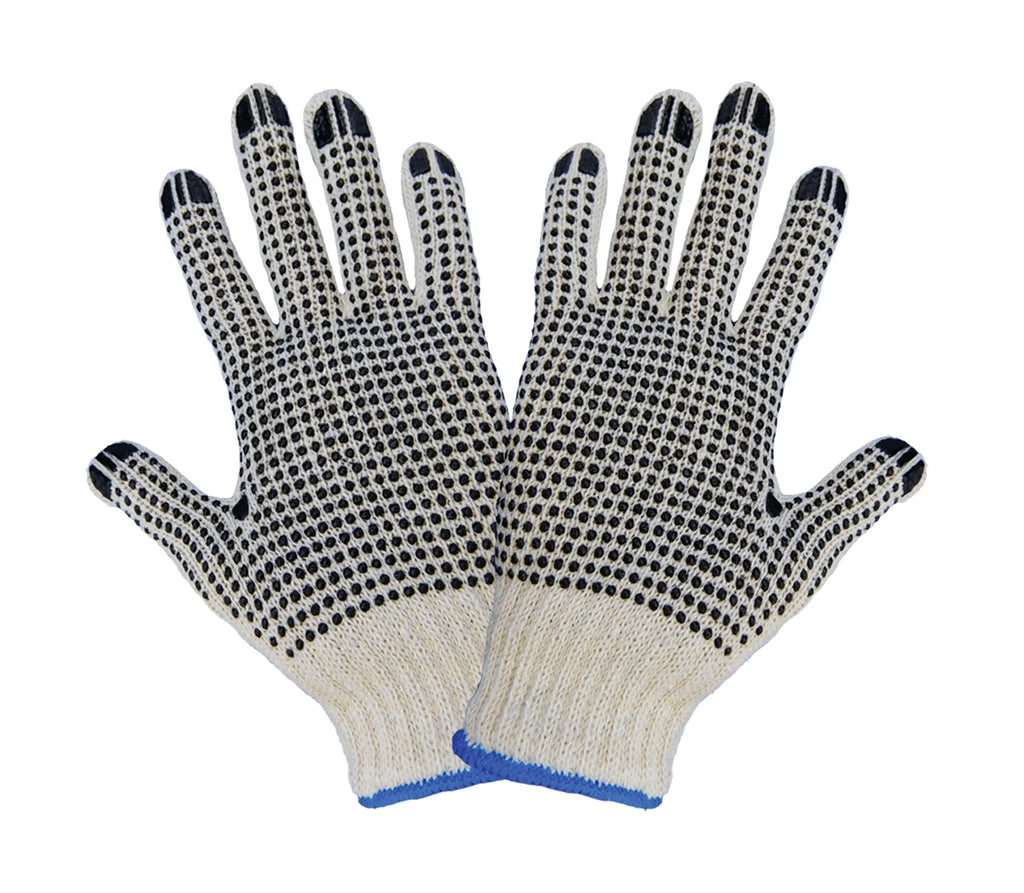 CT8200-L/XL-12PK, Reversible PVC Dotted String Knit Gloves, 12 Pair Value Pack