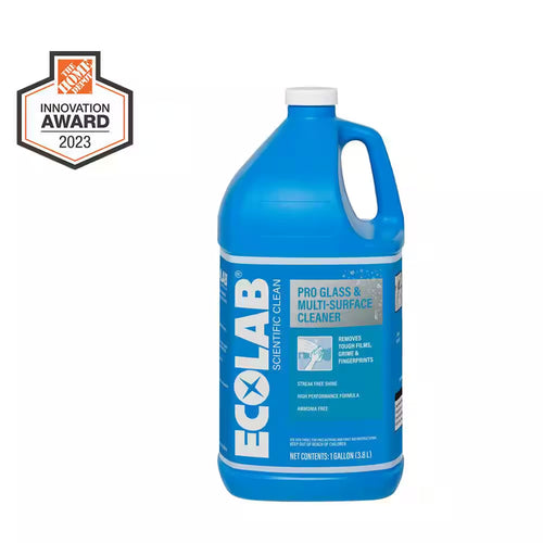 1 Gal. Ammonia-Free Pro Glass Cleaner and Multi-Surface Cleaner Spray Bottle for Windows and Mirrors