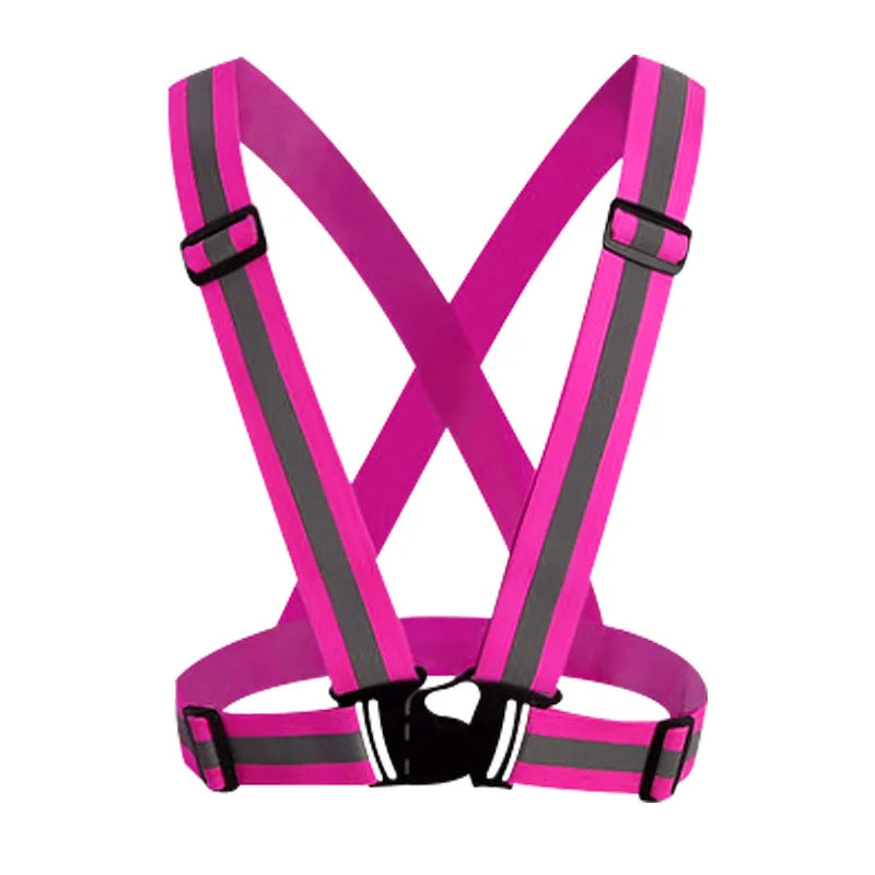 Adjustable Safety Vest Highlight Reflective Straps Safety Jacket Night Work Running Riding Clothing Elastic Band