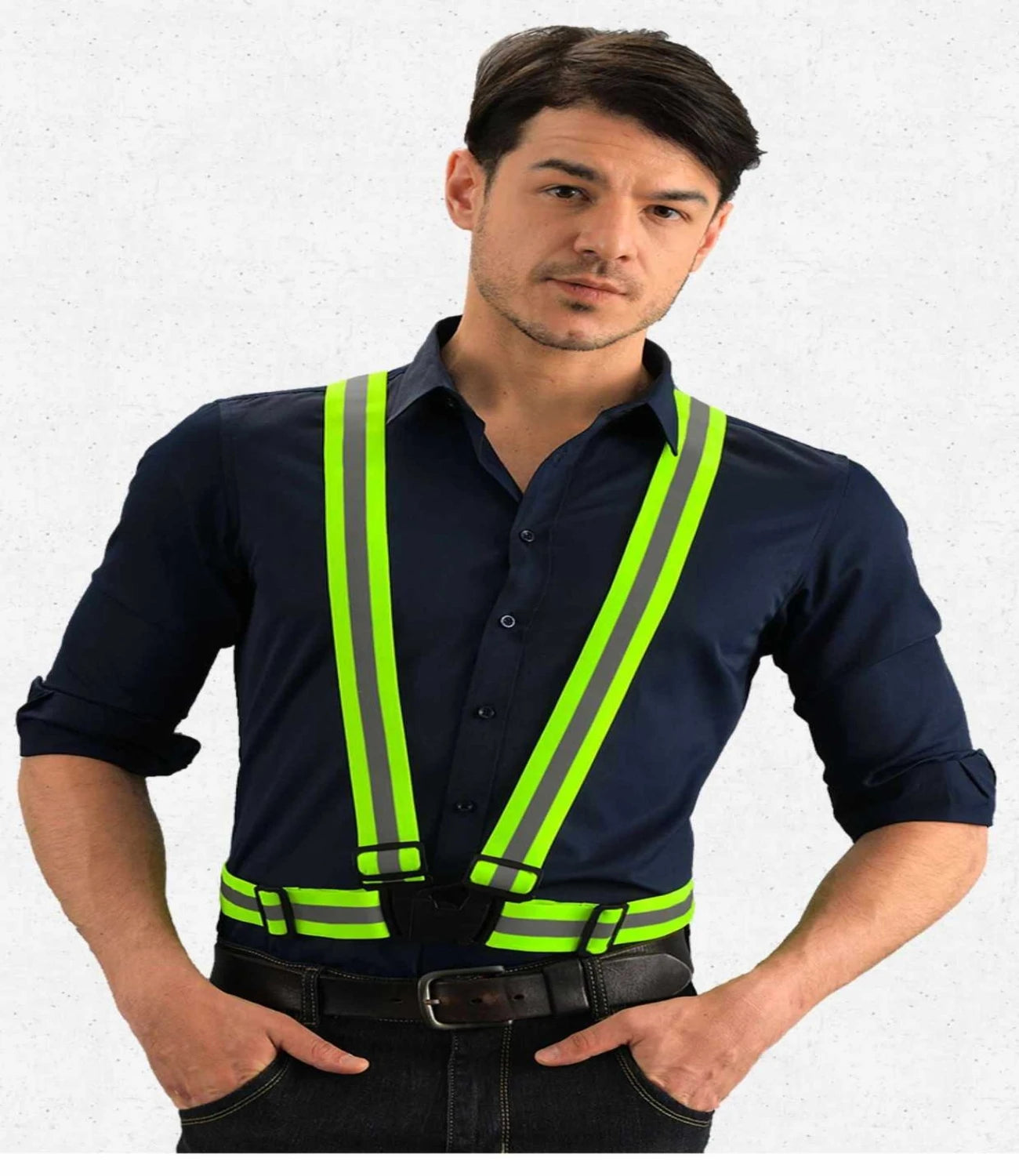 Adjustable Safety Vest Highlight Reflective Straps Safety Jacket Night Work Running Riding Clothing Elastic Band