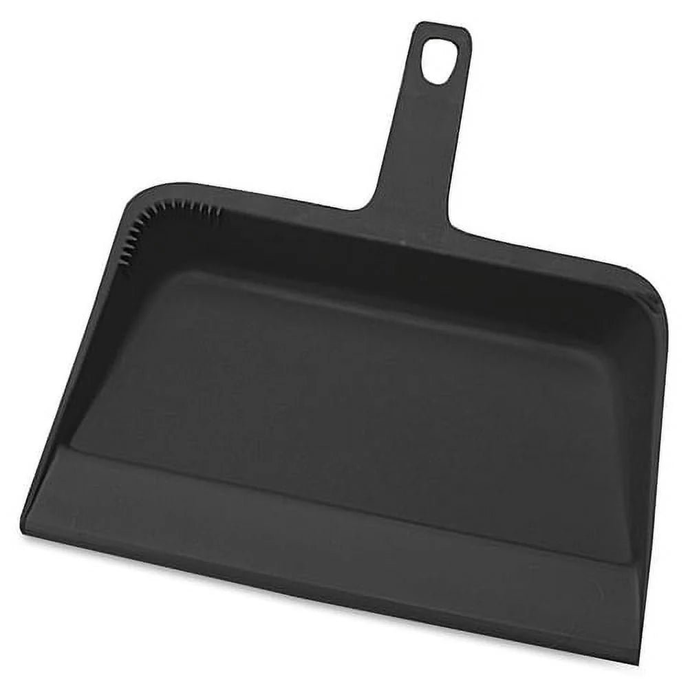 Heavy-Duty Plastic Dust Pan - 12" Wide - Plastic - Black - 1 Each | Bundle of 10 Each