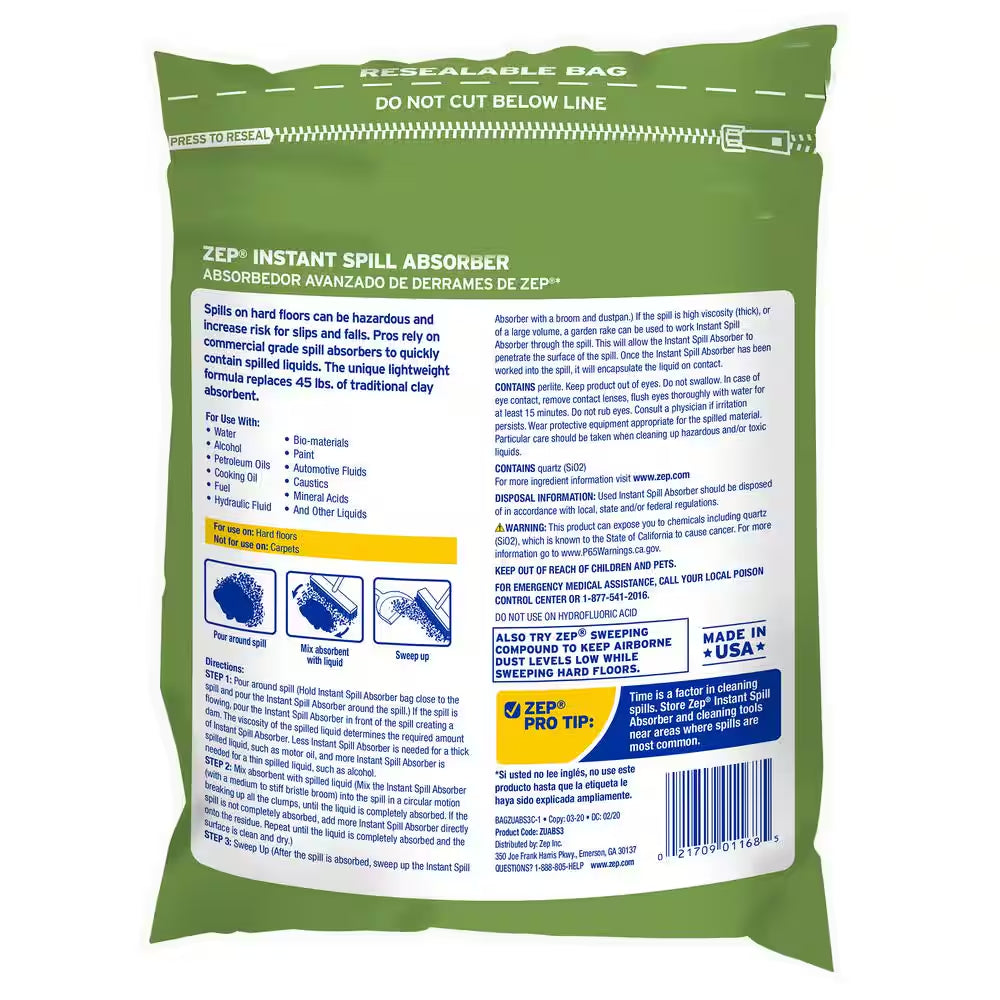 3 Lb. Instant Spill Absorber (Case of 6)
