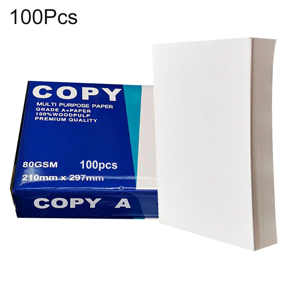 100Pcs A4 Office Printing Paper Multifunction Crafts Arts Printer A4 Copy Paper Office School Supplies