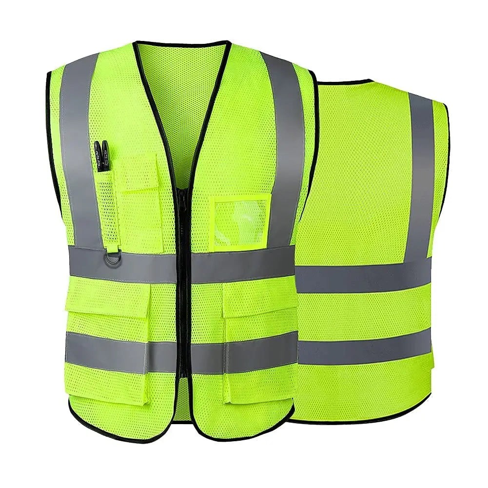Reflective Safety Vest High Visibility Blank XXXL Motorcycle Jacket Safety Vest Fluorescent Signal for Men Woman