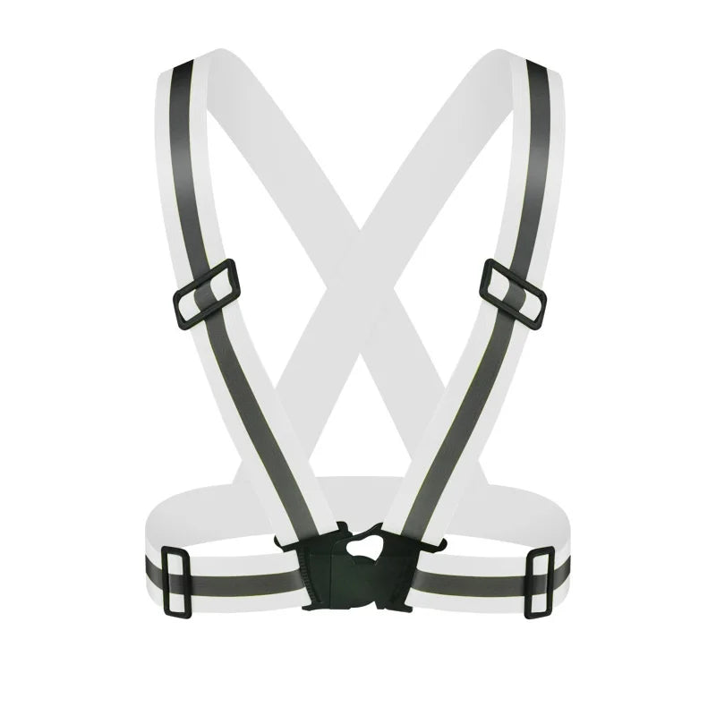 Adjustable Safety Vest Highlight Reflective Straps Safety Jacket Night Work Running Riding Clothing Elastic Band