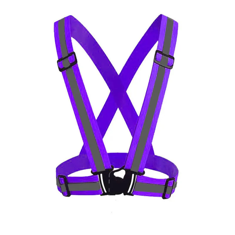 Adjustable Safety Vest Highlight Reflective Straps Safety Jacket Night Work Running Riding Clothing Elastic Band