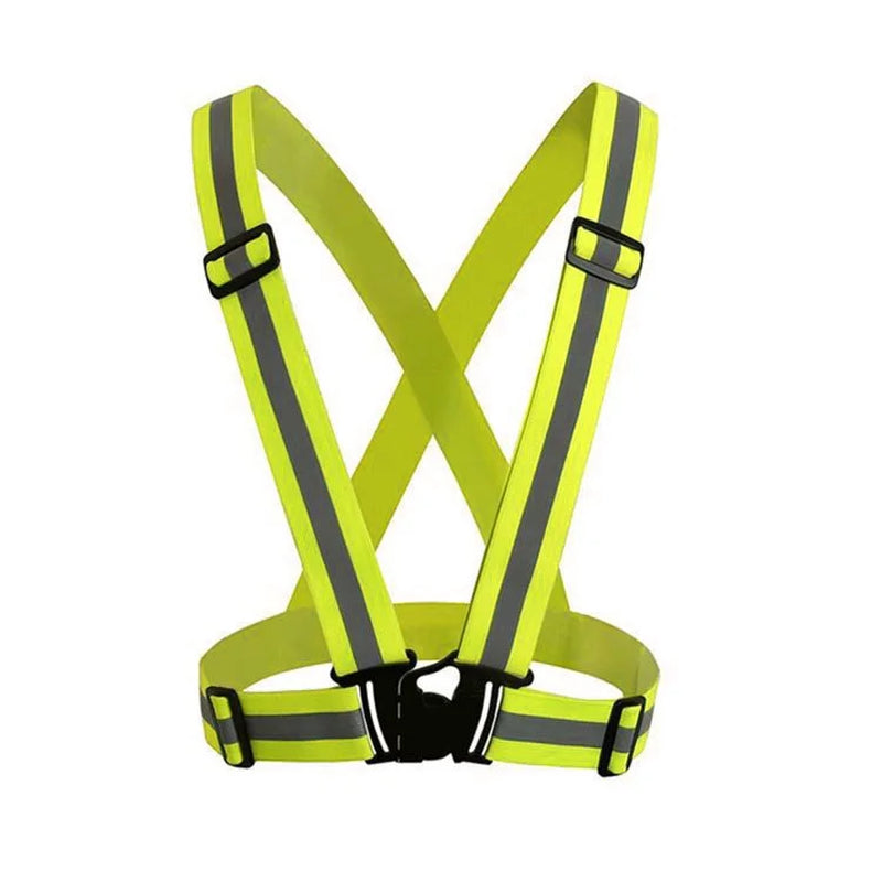 Adjustable Safety Vest Highlight Reflective Straps Safety Jacket Night Work Running Riding Clothing Elastic Band