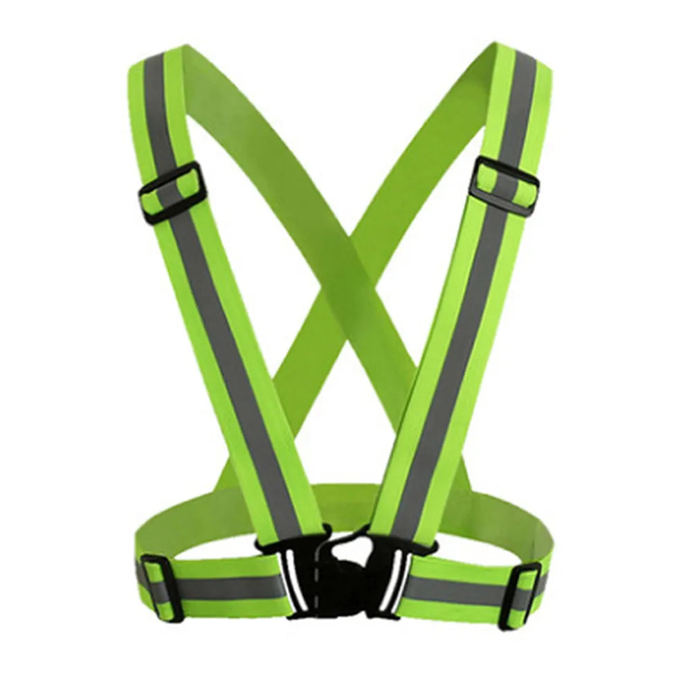 Adjustable Safety Vest Highlight Reflective Straps Safety Jacket Night Work Running Riding Clothing Elastic Band