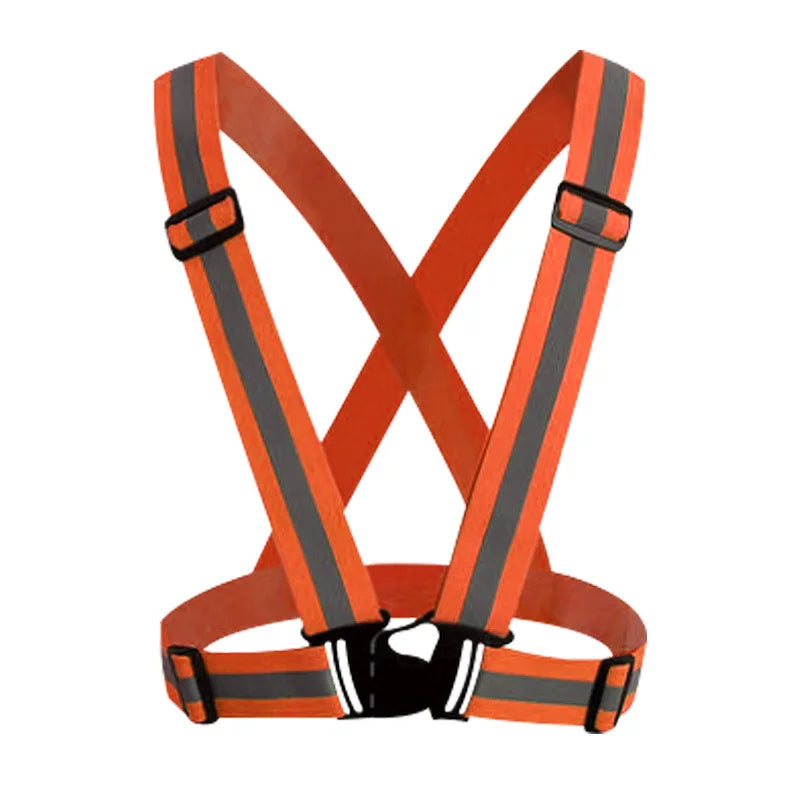 Adjustable Safety Vest Highlight Reflective Straps Safety Jacket Night Work Running Riding Clothing Elastic Band