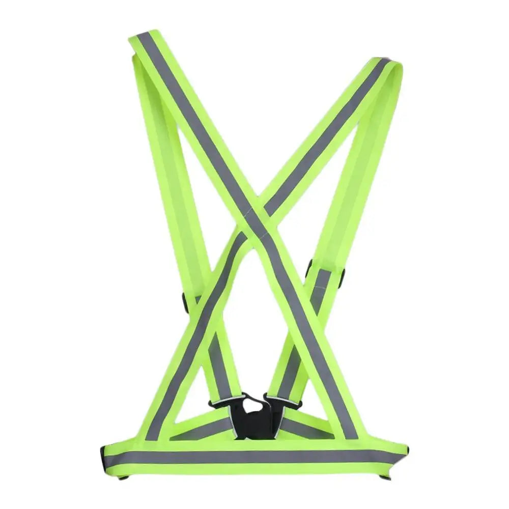Adjustable Safety Vest Highlight Reflective Straps Safety Jacket Night Work Running Riding Clothing Elastic Band