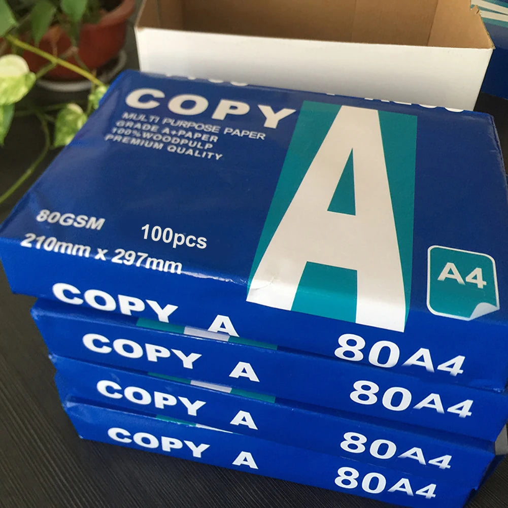 100Pcs A4 Office Printing Paper Multifunction Crafts Arts Printer A4 Copy Paper Office School Supplies