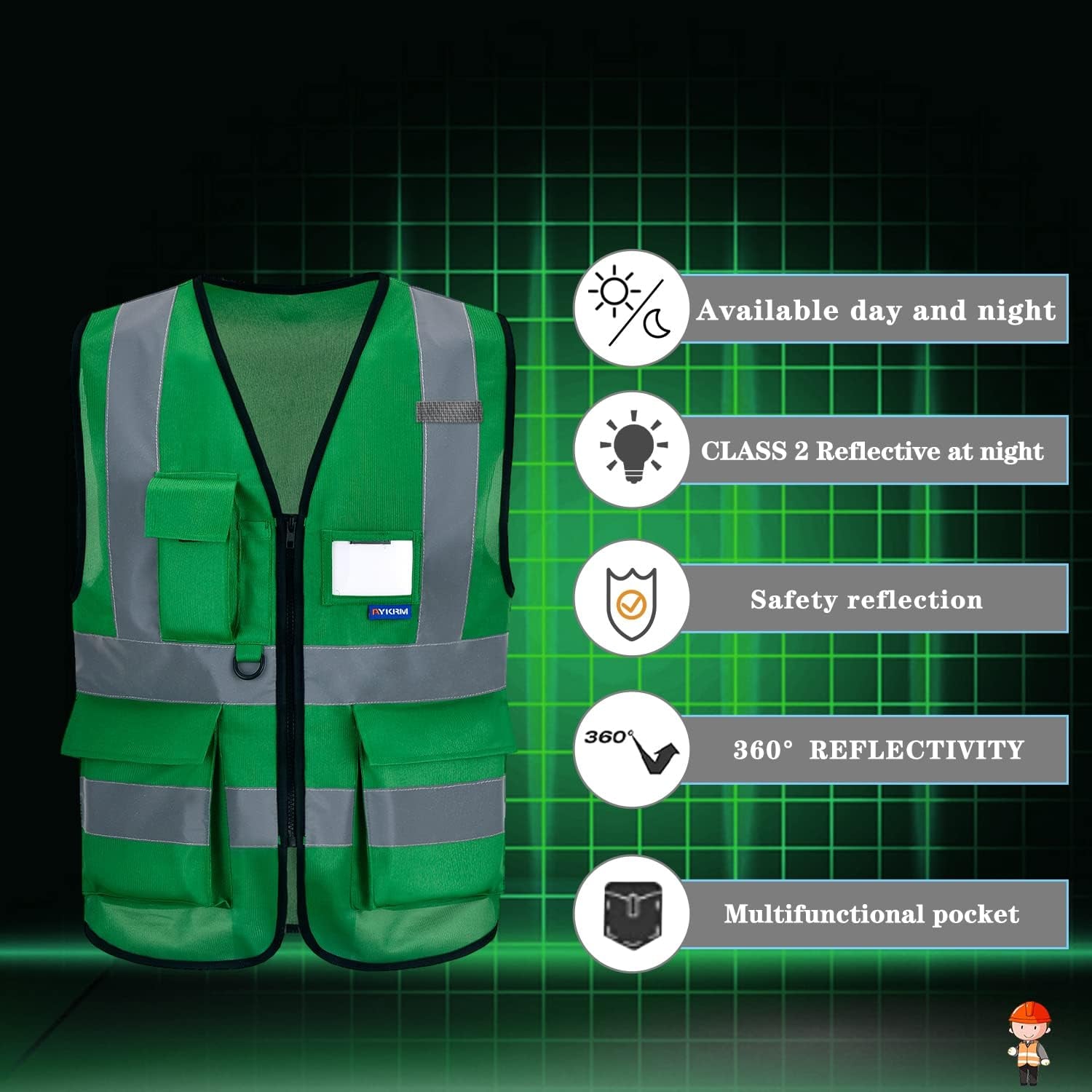Reflective Vest Green