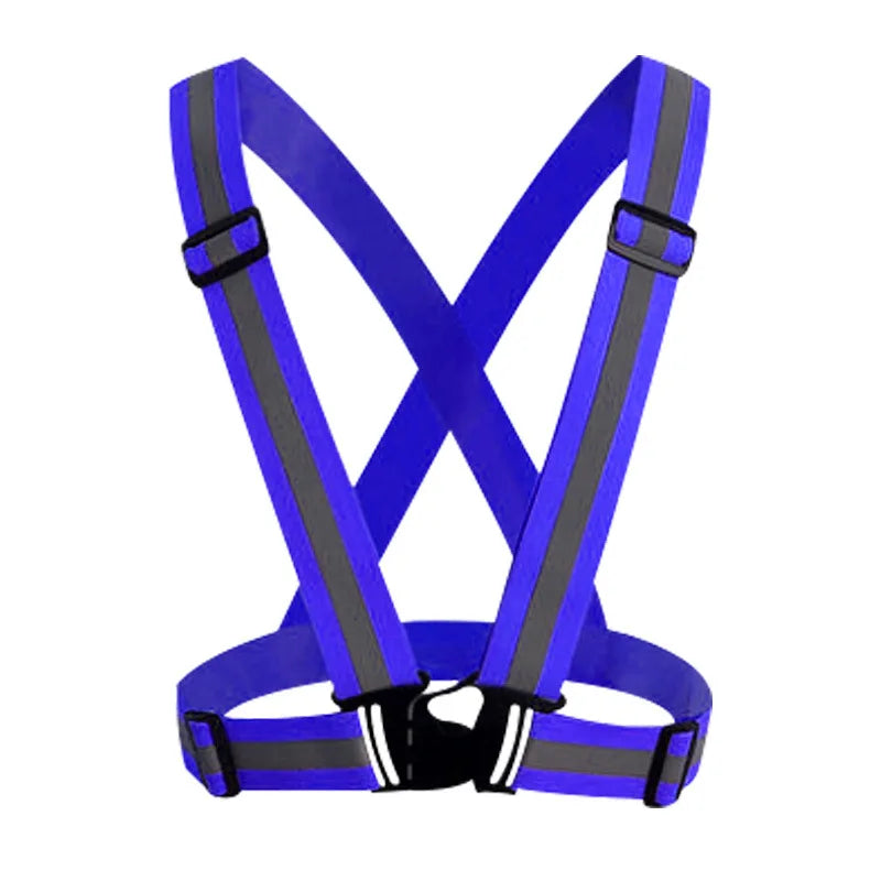 Adjustable Safety Vest Highlight Reflective Straps Safety Jacket Night Work Running Riding Clothing Elastic Band