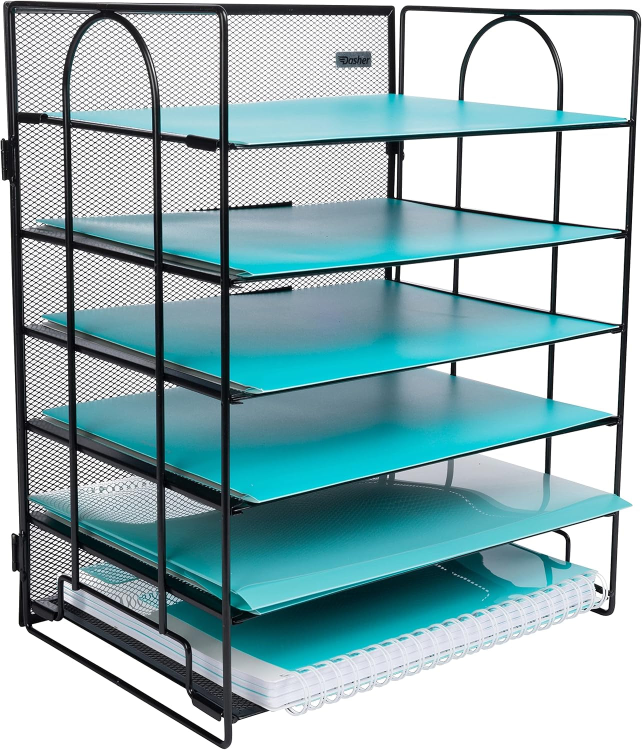 Desk Organizer with 6 Tiers, Paper Tray for Office Supplies, Letters, Billls, Folders, Files, Binders. Desk Organizers and Accessories for Home, Workspace, School. Office Organization with Style