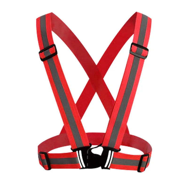 Adjustable Safety Vest Highlight Reflective Straps Safety Jacket Night Work Running Riding Clothing Elastic Band